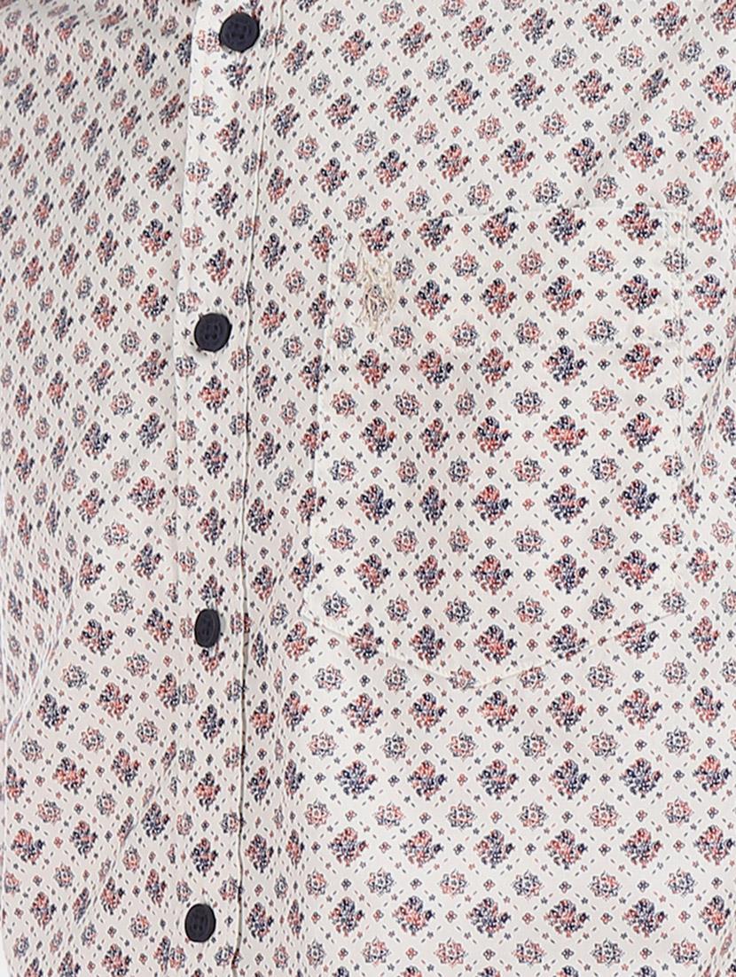white printed casual shirt - 17561083 - Zoom Image - 4