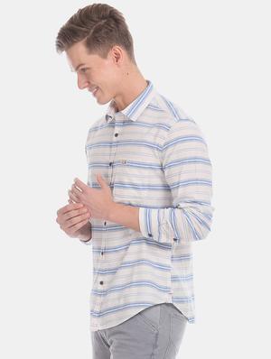 white striped casual shirt - 17561121 - Standard Image - 2