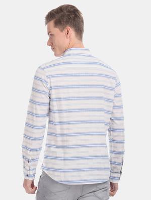 white striped casual shirt - 17561121 - Standard Image - 3