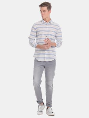 white striped casual shirt - 17561121 - Standard Image - 4