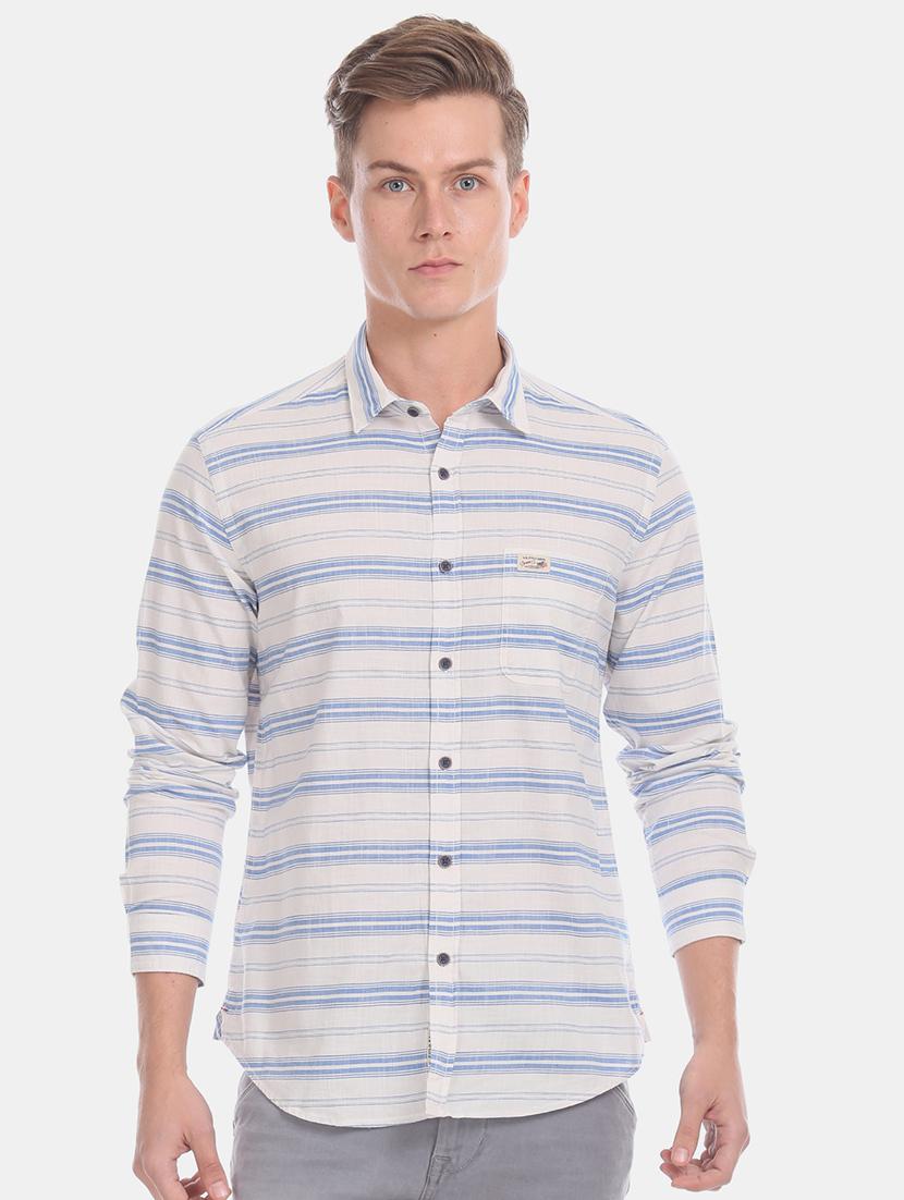 white striped casual shirt - 17561121 - Zoom Image - 1