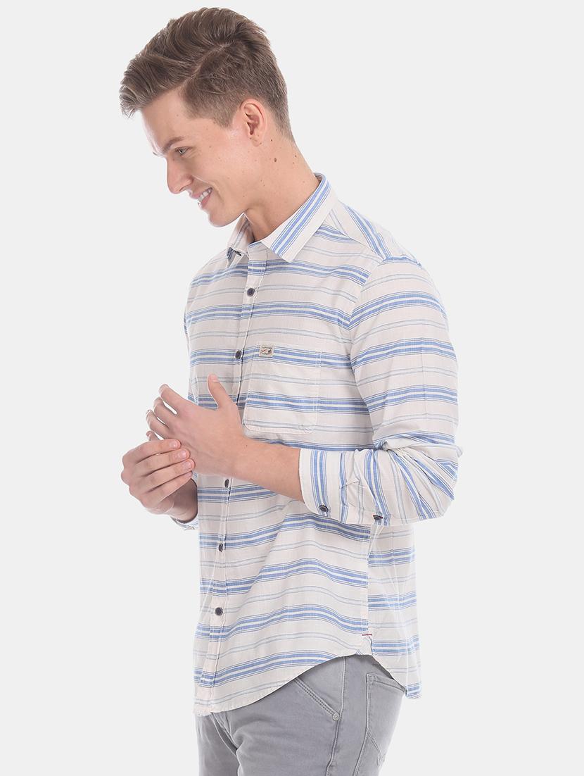 white striped casual shirt - 17561121 - Zoom Image - 2