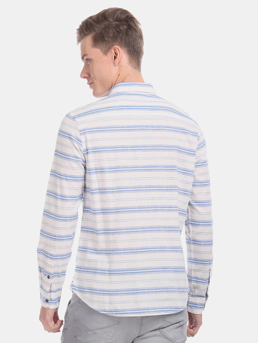 white striped casual shirt - 17561121 - Zoom Image - 3