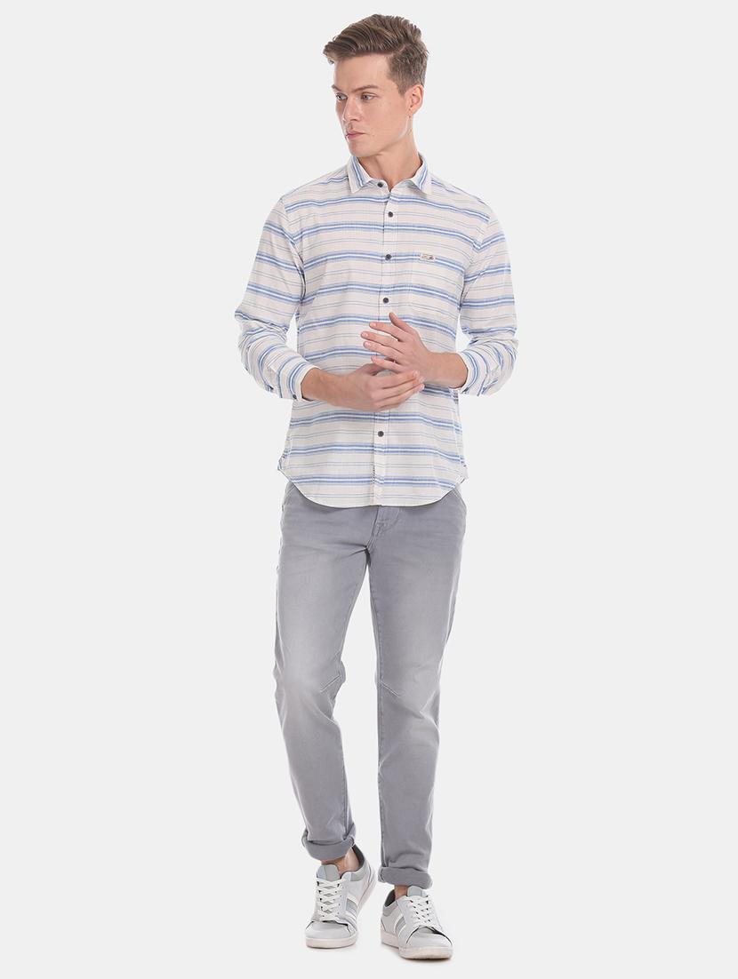 white striped casual shirt - 17561121 - Zoom Image - 4