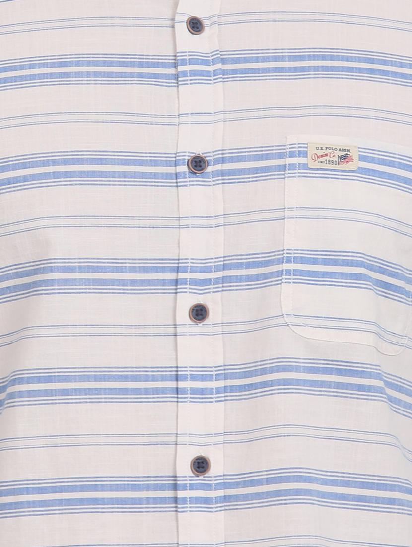 white striped casual shirt - 17561121 - Zoom Image - 5