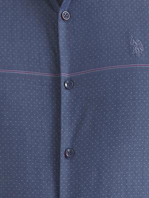 navy blue printed formal shirt - 17561157 - Standard Image - 5