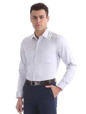 grey printed formal shirt - 17561172 - Standard Image - 2