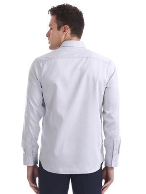 grey printed formal shirt - 17561172 - Standard Image - 3