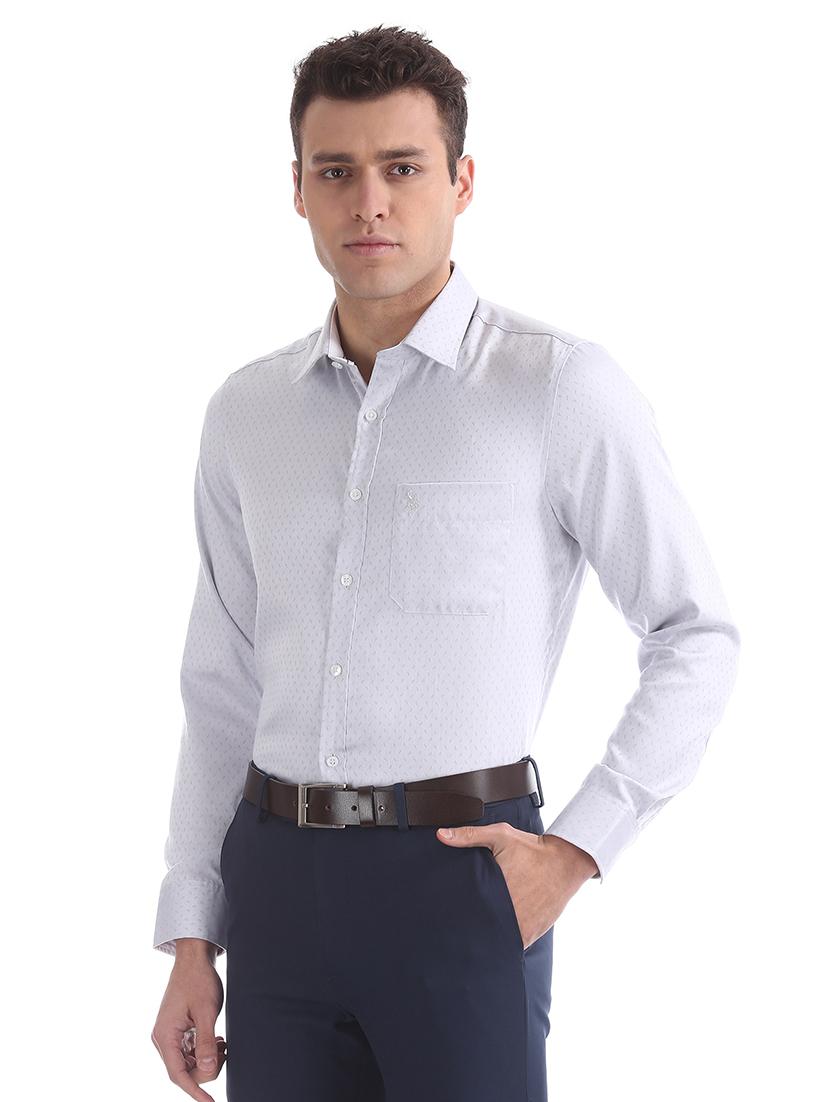 grey printed formal shirt - 17561172 - Zoom Image - 2
