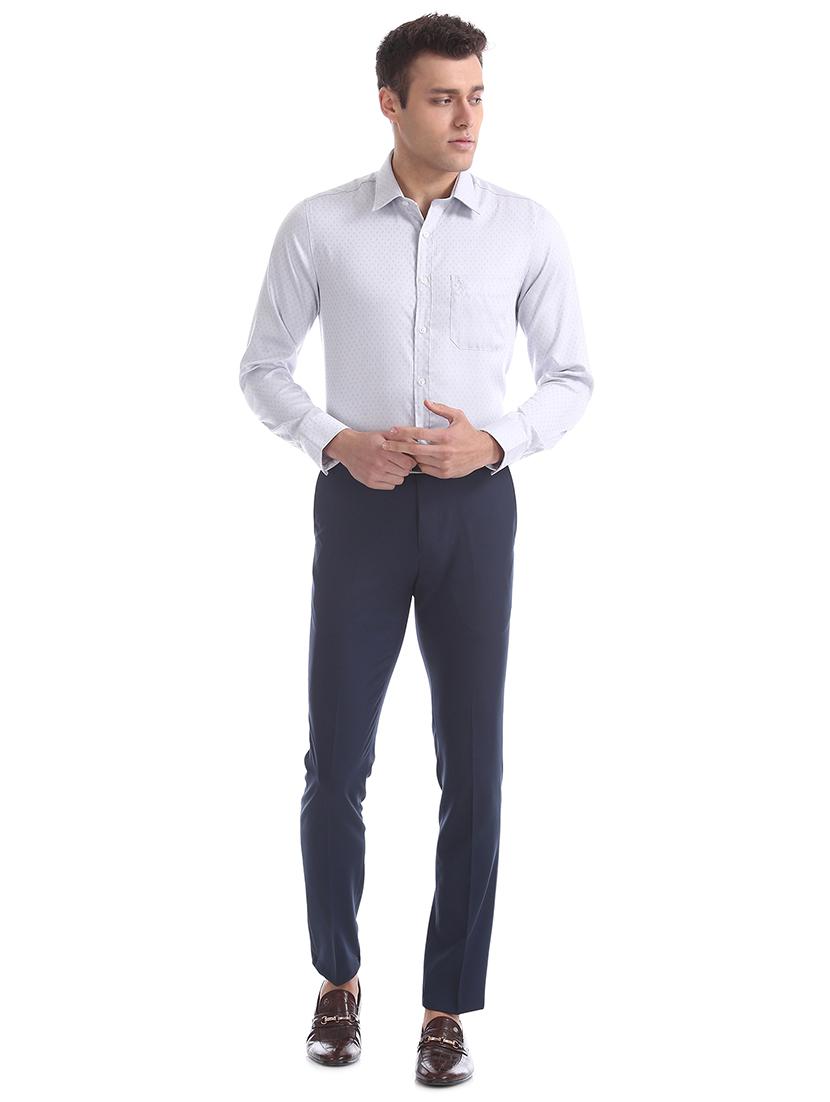 grey printed formal shirt - 17561172 - Zoom Image - 4