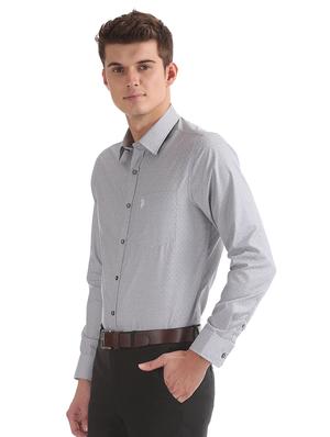 grey checkered formal shirt - 17561184 - Standard Image - 2