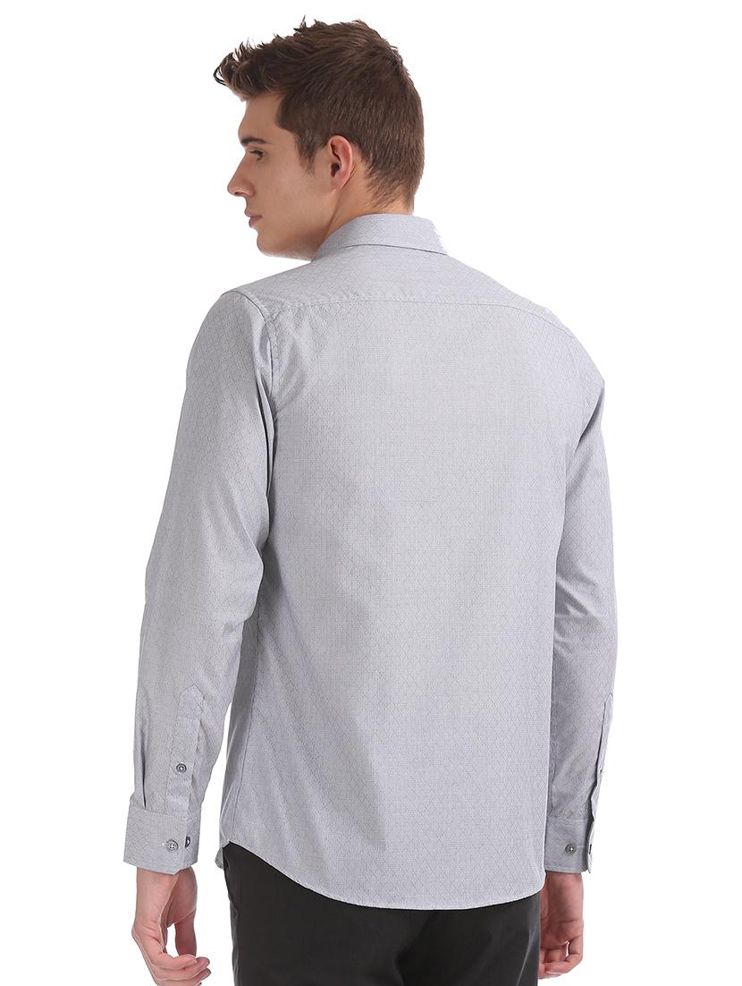 grey checkered formal shirt - 17561184 - Zoom Image - 3