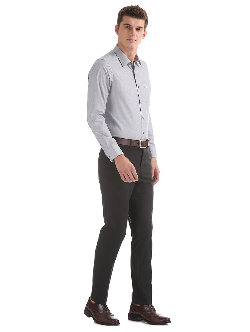 grey checkered formal shirt - 17561184 - Zoom Image - 4