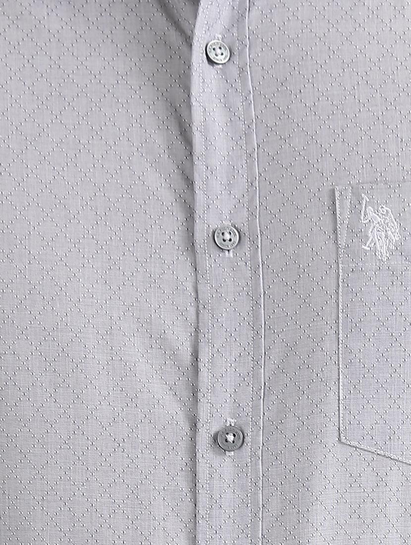 grey checkered formal shirt - 17561184 - Zoom Image - 5