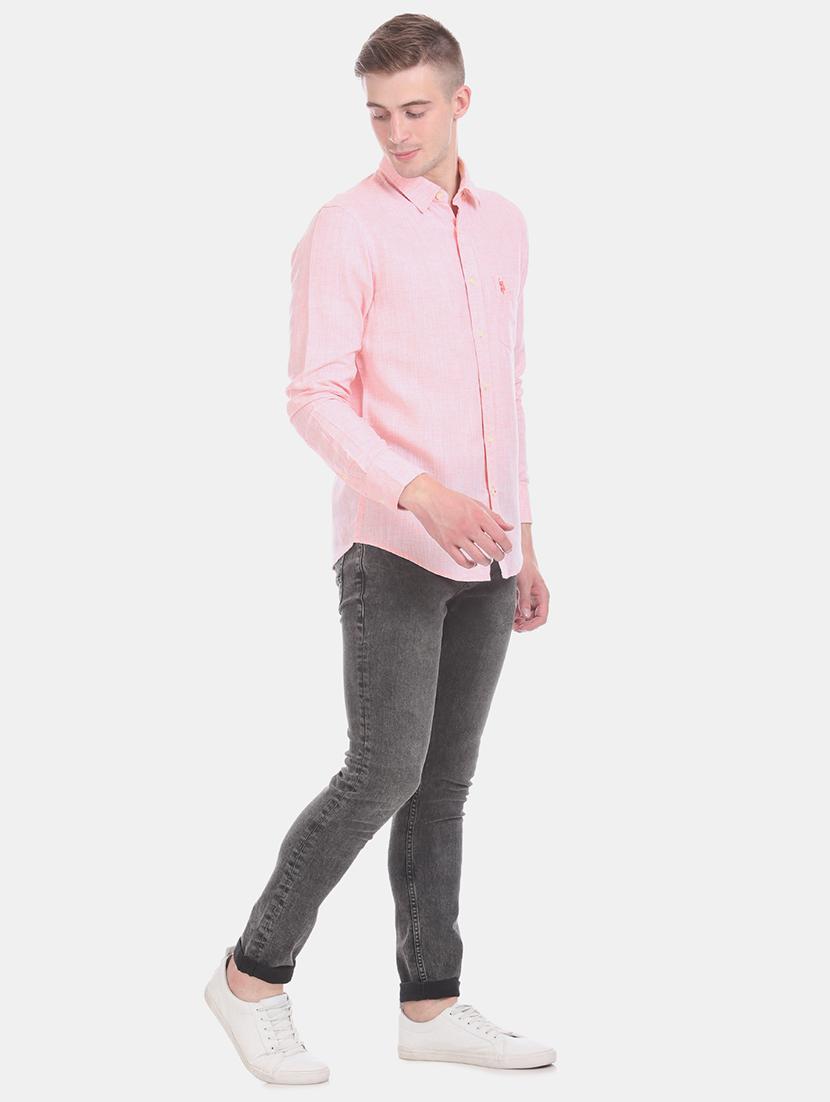 pink solid casual shirt - 17561195 - Zoom Image - 4