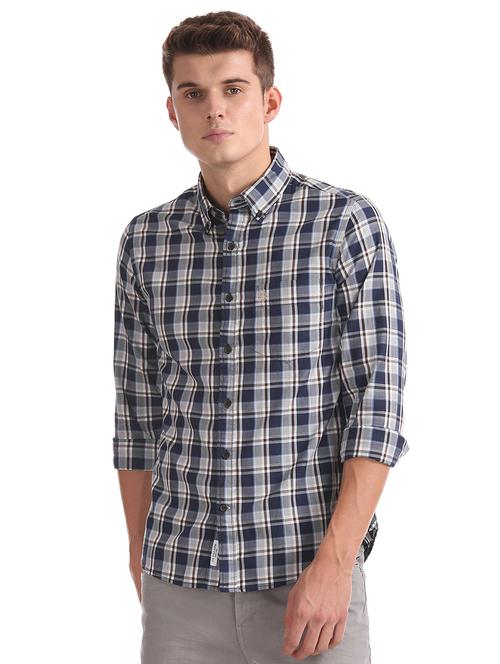 multi colored checkered casual shirt - 17561220 - Standard Image - 1