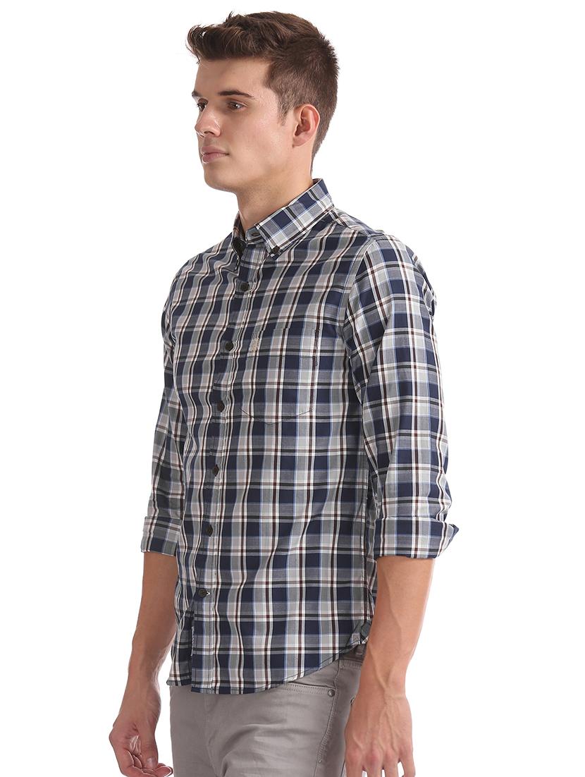 multi colored checkered casual shirt - 17561220 - Zoom Image - 2