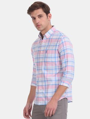 pink checkered casual shirt - 17561243 - Standard Image - 2