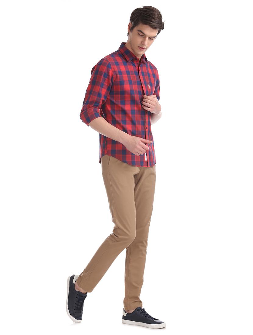 red checkered casual shirt - 17561933 - Zoom Image - 5