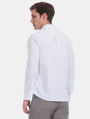 white printed casual shirt - 17562041 - Standard Image - 3