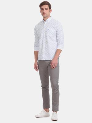 white printed casual shirt - 17562041 - Standard Image - 4