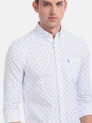 white printed casual shirt - 17562041 - Standard Image - 5