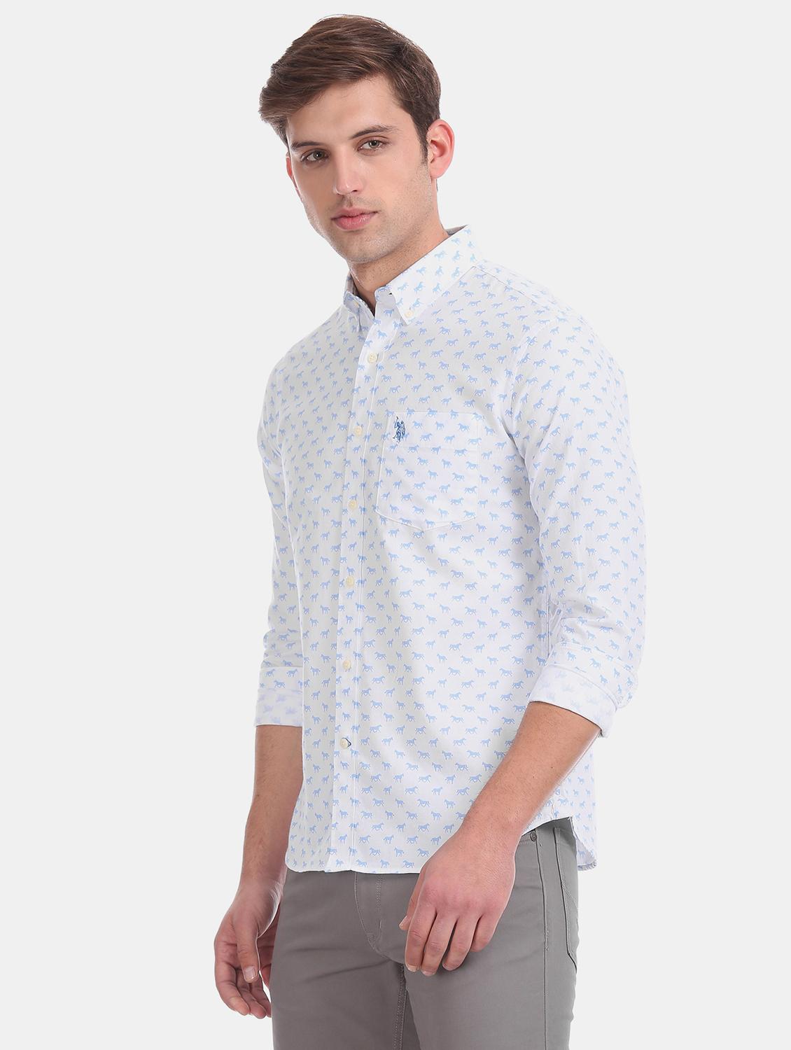 white printed casual shirt - 17562041 - Zoom Image - 2