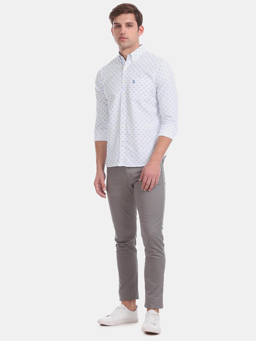 white printed casual shirt - 17562041 - Zoom Image - 4