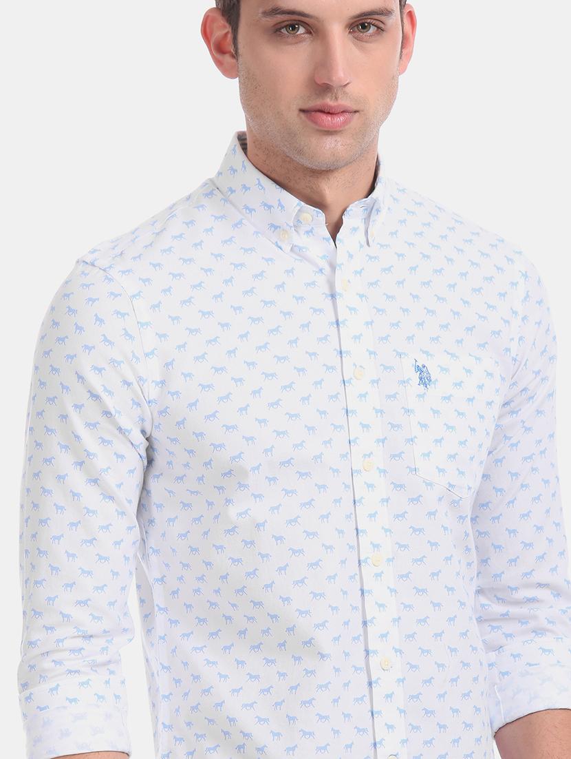 white printed casual shirt - 17562041 - Zoom Image - 5