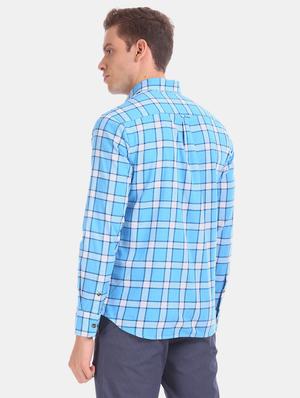 blue checkered casual shirt - 17562053 - Standard Image - 3