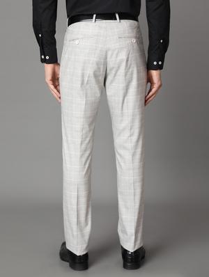 grey checkered formal trouser - 17562469 - Standard Image - 3