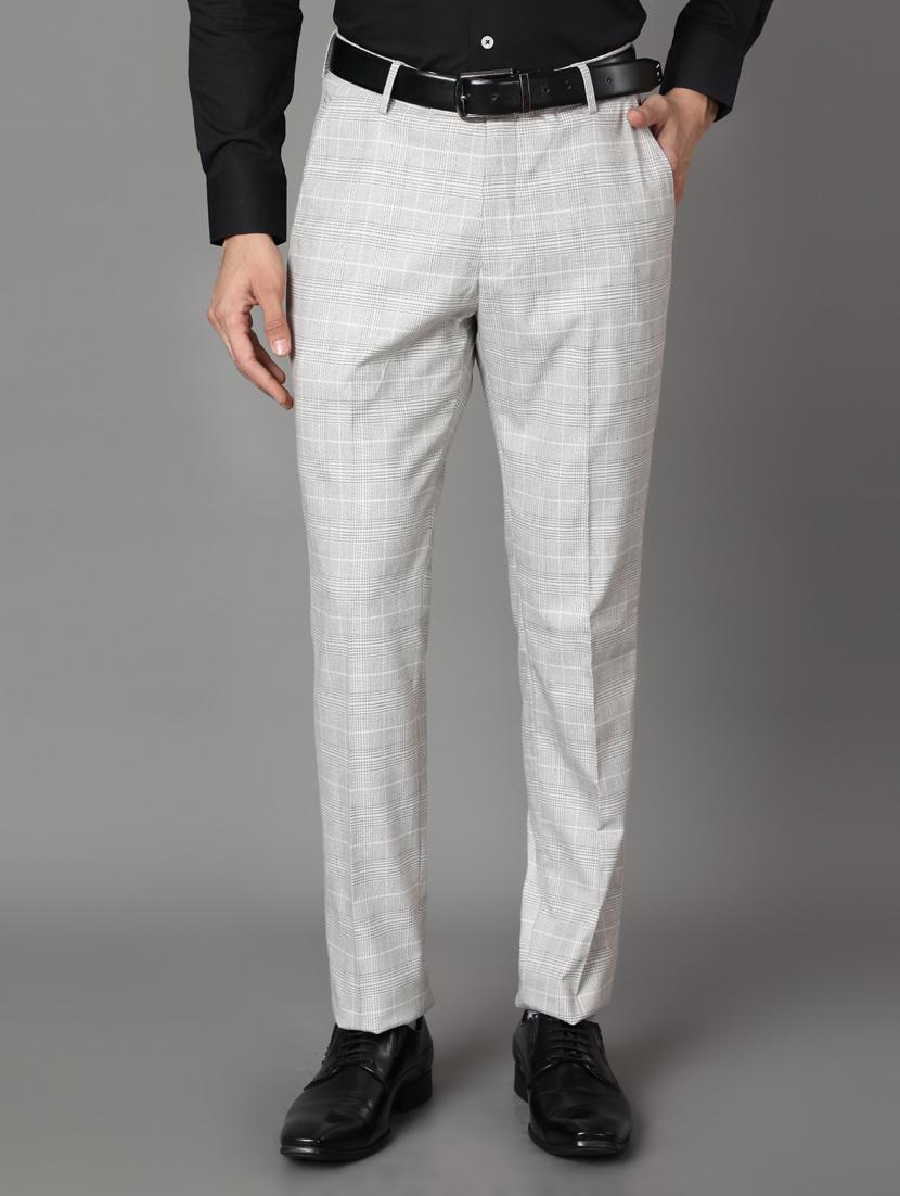grey checkered formal trouser - 17562469 - Zoom Image - 1