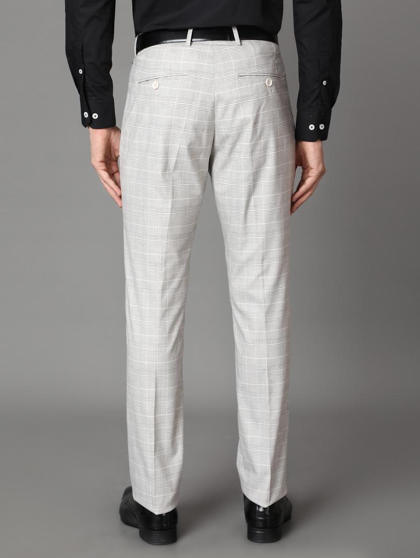 grey checkered formal trouser - 17562469 - Zoom Image - 3