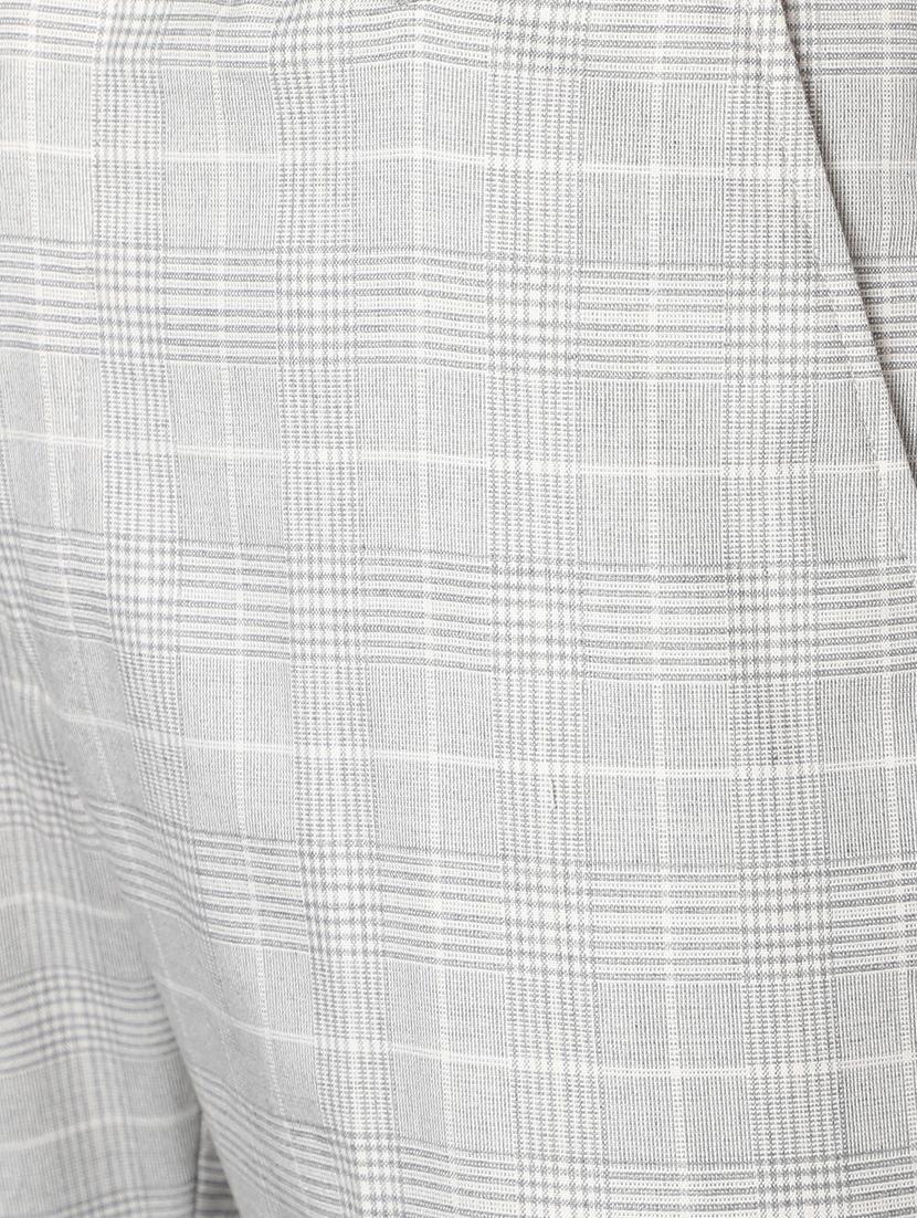 grey checkered formal trouser - 17562469 - Zoom Image - 5