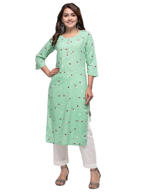 printed straight kurta - 17562525 - Standard Image - 1