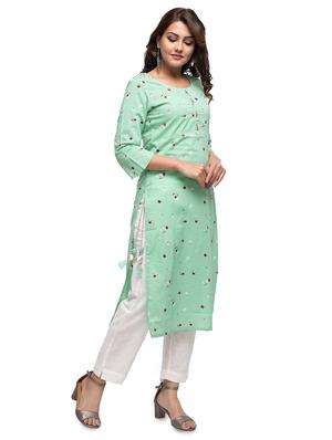 printed straight kurta - 17562525 - Standard Image - 2