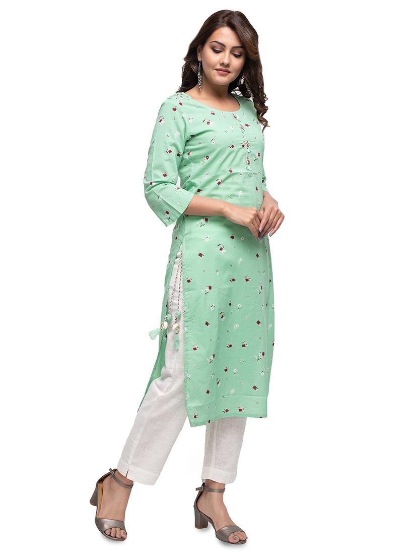 printed straight kurta - 17562525 - Zoom Image - 2