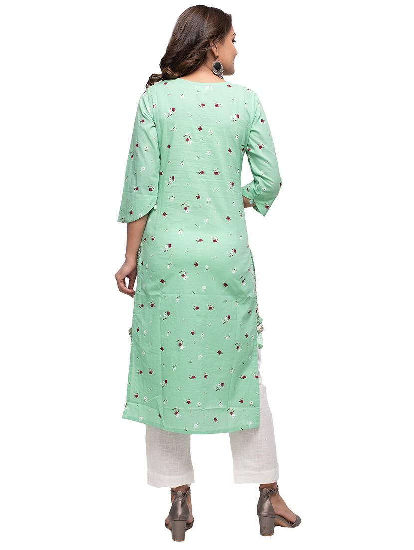printed straight kurta - 17562525 - Zoom Image - 3