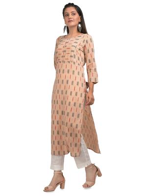 ikat straight kurta - 17562527 - Standard Image - 2
