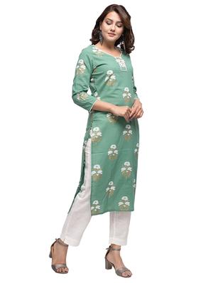 floral straight kurta - 17562529 - Standard Image - 2