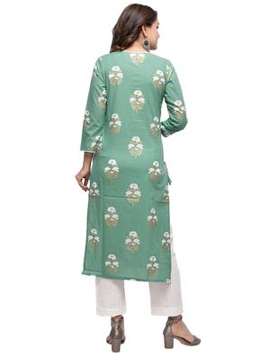 floral straight kurta - 17562529 - Standard Image - 3