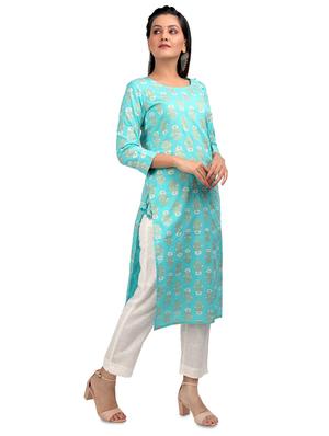 floral straight kurta - 17562530 - Standard Image - 2