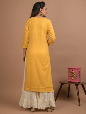 embroidered straight kurta - 17562540 - Standard Image - 3