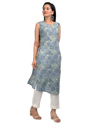 printed straight kurta - 17562543 - Standard Image - 2
