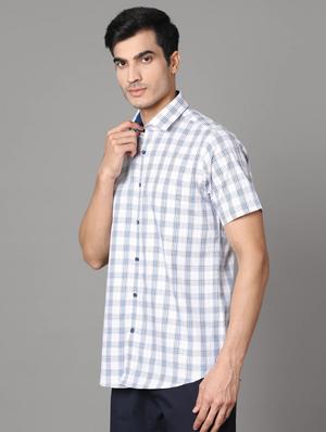 white checkered casual shirt - 17562567 - Standard Image - 2
