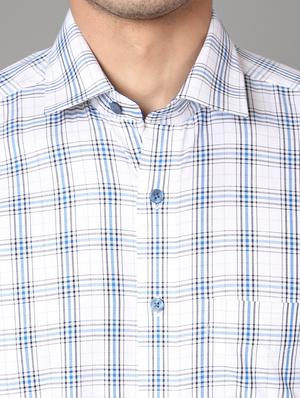 white checkered casual shirt - 17562567 - Standard Image - 5