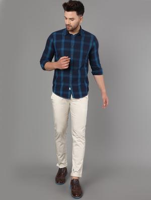 blue checkered casual shirt - 17562597 - Standard Image - 4