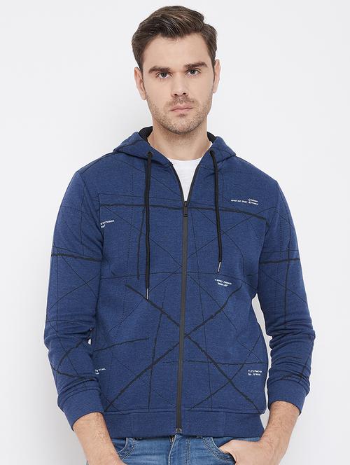 blue printed sweatshirt - 17562623 - Standard Image - 1