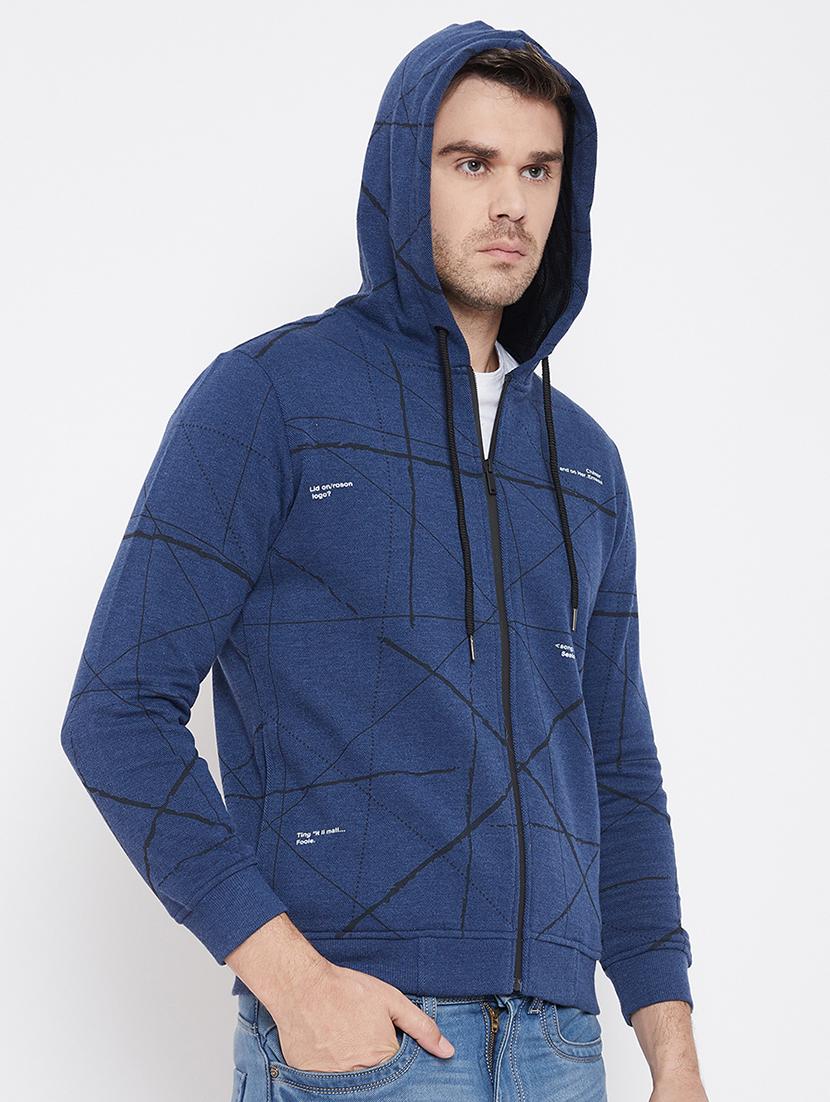blue printed sweatshirt - 17562623 - Zoom Image - 2