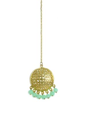 green metal necklaces and earring - 17562806 - Standard Image - 3